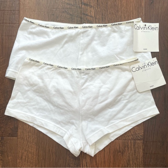 CALVIN KLEIN boy shorts panties, 2 pair, size M, NWT - Picture 1 of 9